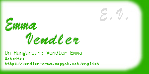 emma vendler business card